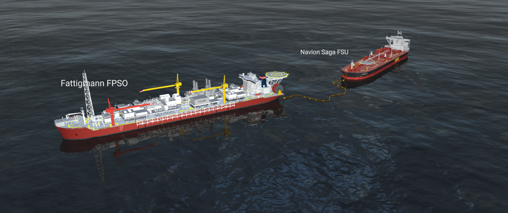 Two assets (Navion Saga FSU and Fattigmann FPSO) displayed in the FieldTwin application