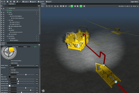 ROV lights in FieldTwin